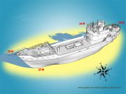 HTMS Kledkaeo Wreck Dive Site Map